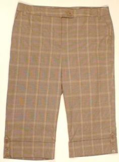New York Gray Plaid Cropped Pants Ladies Size 12