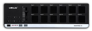 12 Pad MIDI Drum Machine MIDI Controller Transport Playback Controls