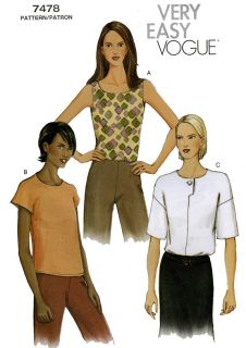  Pullover Top 3 Styles Tank Top Short Sleeve Easy Sewing Pattern