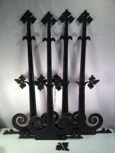 Vintage Antique Iron Door Strap Decorative Dummy Hinge Hardware Gothic