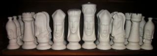Ceramic Bisque 32 Piece Large Duncan Chess Set U Paint