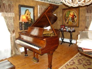 Steinway Model O Piano Beautiful Figured Mahogany Very Good Unrestored