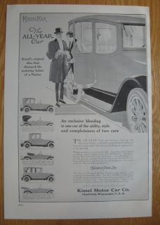 Kissel Motor Kar Co. Hartford,Wisconsin Early Poster Ad 1916 Modern