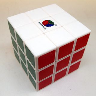 White DS Professional 5 5cm 3x3 3x3x3 Magic Speed Cube Printed Color