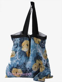 Eco Friendly Reusable Foldable Shopping Tote Bag w Carrying Pouch