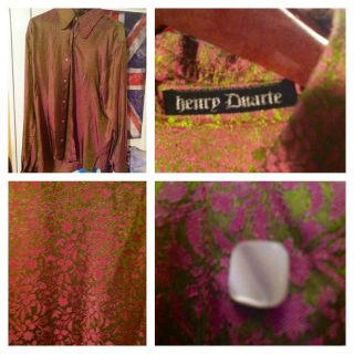 Henry Duarte Iridescent Silk Shirt One of A Kind Large