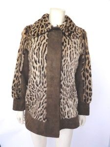 Vtg Exquisite Authentic Guenet Fur Mink Leopard Hued Jacket Stroller