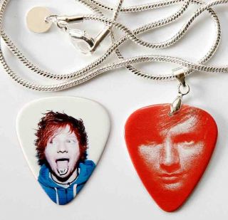Ed Sheeran Two Sided Guitar Pick Necklace Pick