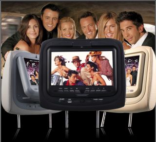  inch Pillow Headrest Car DVD Player Wireless Game Headphone