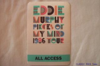 Eddie Murphy Pieces of My Mind Tour 1986 Backstage Pass