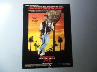Eddie Murphy 1987 movie sheet music Beverly Hills Cop 2 Cross My