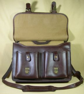 Duluth Trading Co. Bashful Billionaires Briefcase Brown Leather Pre