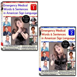  Medical Words Sentences in Sign Language Vol 1 2 2 DVD Set