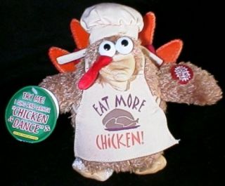 Singing Animated Eat More Chicken TURKEY Toy Figure Chicken Dance