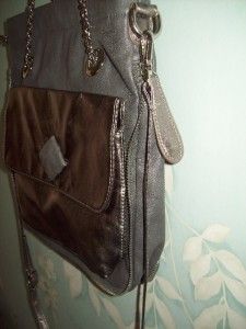 Gorgeous Marc B for TOPSHOP Silver Metalic Jewelled Bag