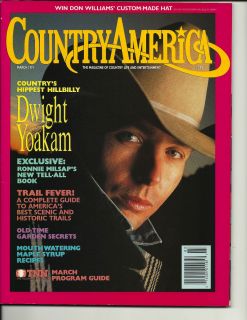 Dwight Yoakam glossy 1991 Country America magazine Ronnie Milsap, Don