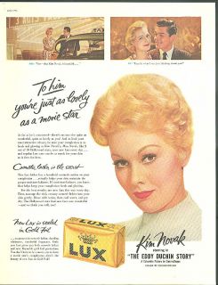Kim Novak in The Eddy Duchin Story for Lux Soap Ad 1956