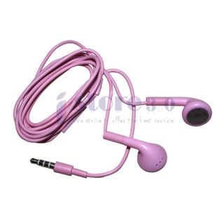 Pink Headset Earphone Headphone Earbuds With Mic for iPhone 4S 4G 3GS