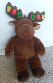 Build A Bear Stuffed Plush Animal Hal Moose Christmas Lights Reindeer