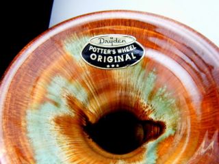 Dryden Original Pottery Vase Signed ARS Orig Sticker
