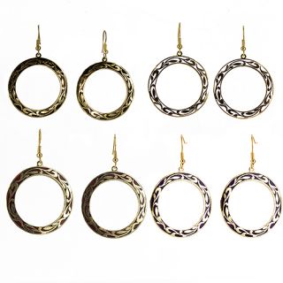 Cloisonne Circle Earrings w/ Hypoallergenic Backings – Ideal For