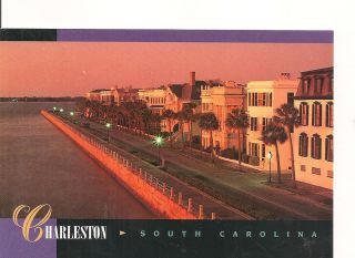 East Battery at Dawn Charleston South Carolina Postcard
