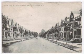 18th Street Scene East Orange NJ 1910 Postcard
