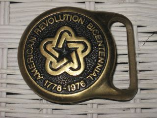 1776 1976 American Revolution Bicentennial Belt Buckle Nashville TN