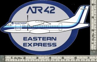 Eastern Express USA ATR 42 Large Shaped Airline Sticker Extremely RARE