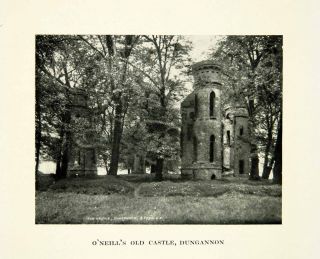 1926 Print ONeill Old Castle Dungannon Ireland Architecture Historic