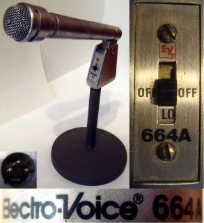 Electrovoice 664A Microphone with stand Clean Works as intended