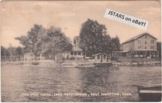 1940s east hampton ct lake view house lake pocotopaug postcard