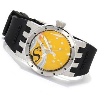 Invicta DNA Recycled Art Yellow Dial Eco Friendly Ladies Black Strap