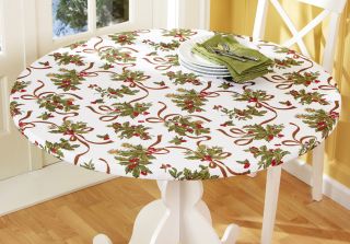  Elasticized Christmas Holiday Tablecloth
