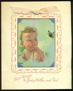 Vintage 1957 New Baby Picturette Card Florence Roger