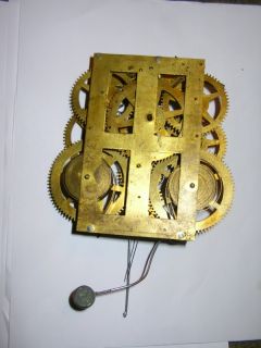 Original RARE Elisha Manross Clock Movement with Brass Springs Parts