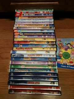 LOT of 29 DVDS Adult owned Kids Disney Nickeloden Elmo Little People