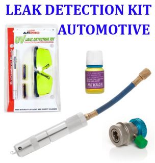 Leak Detection Kit Automotive R134a, R12  Find a leak DYI UV DYE