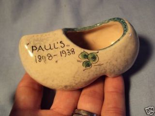 Antique Italian Art Pottery Shoe Pauls 1898 1938 Italy
