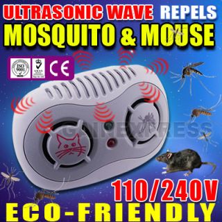  Sensor Electronic Mouse Mosquito Repeller Repellent Pest Control 110V
