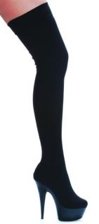 Ellie Shoes Sexy 6 Pointed Stiletto Stretch Lycra Thigh High Boot 609
