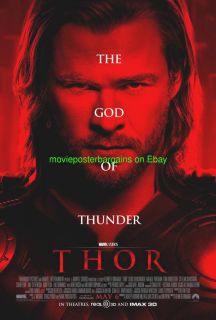 Thor Movie Poster DS 27x40 Elektra Spiderman 3 Fantastic Four Advances