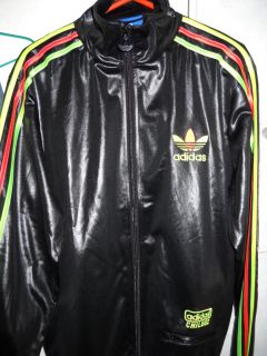 New Adidas Chile 62 Black Rasta Track Top Jacket L