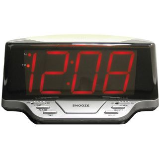 Elgin Electric 1 8 Red LED Alarm Clock with Night Light Loud Alarm