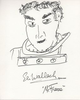 Eli Wallach Signed Batman Sketch Autographed Mr Freeze