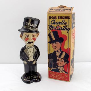 1930s Marx Edgar Bergens Charlie McCarthy Wind Up Toy w/ Box