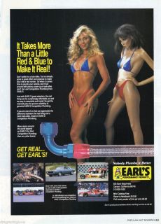 Earls Performance Products & Bikini Babe Magazine 1pg.Vintage