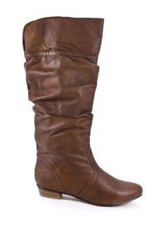  Candence Womens Leather Brown Tan Slouch Boots Shoes 6 5 New