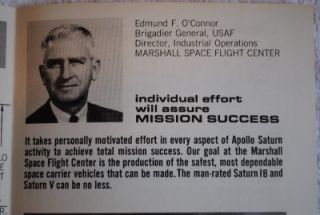 Vtg NASA Apollo Manned Flight Awareness Brochure Wernher Von Braun MFA