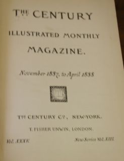 Century Illustrated Monthly Magazine 1887 Theodore Roosevelt Civil War